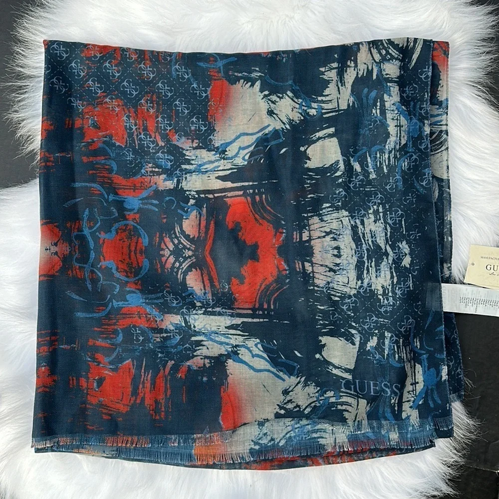 New GUESS Abstract Logo Scarf